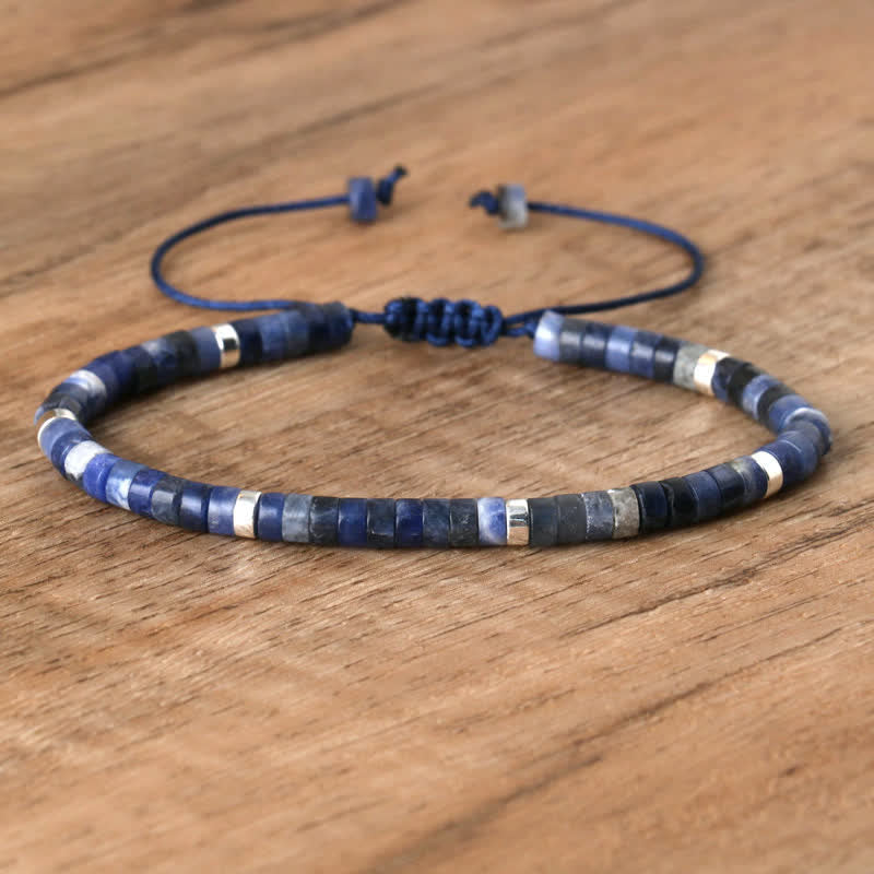 Skanto | Braided bracelet with 2,4 mm natural stone beads – Seraphina