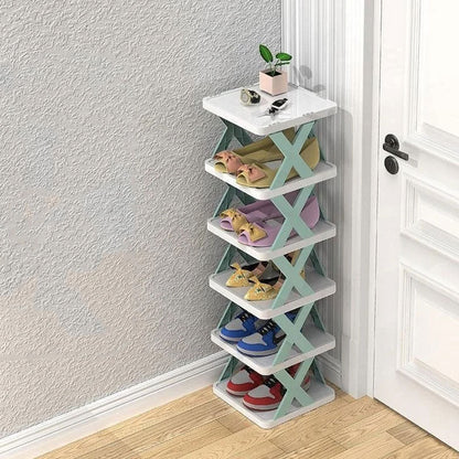 Modern multi-tiered shoe rack