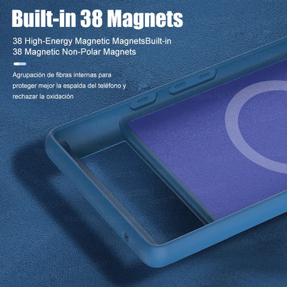Luxury MagSafe Magnetic Case for Google Pixel 8 7 6 Silicone Wireless Charging Shockproof Case