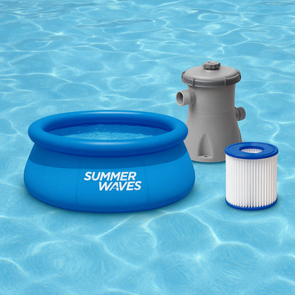 BowLift | WaterJoy Inflatable Pool –  Pool with Rim and Filter Pump