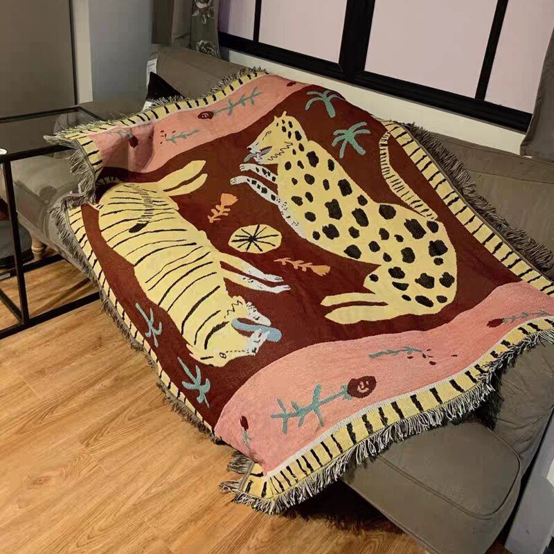 Boho Style Knitted Blanket for Cozy Home Decor | Karnz