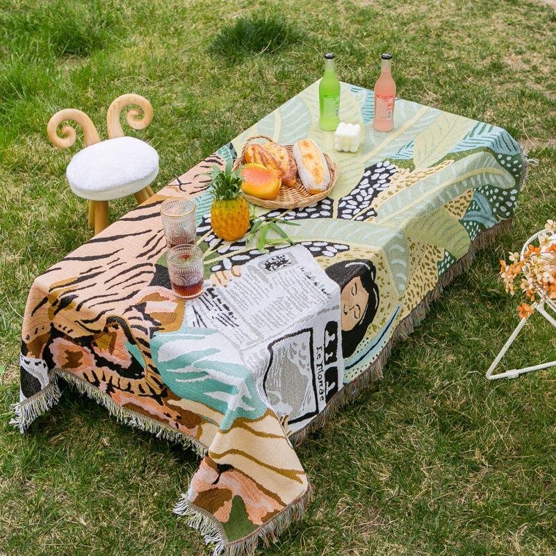 Boho Style Knitted Blanket for Cozy Home Decor | Karnz