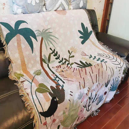 Boho Style Knitted Blanket for Cozy Home Decor | Karnz