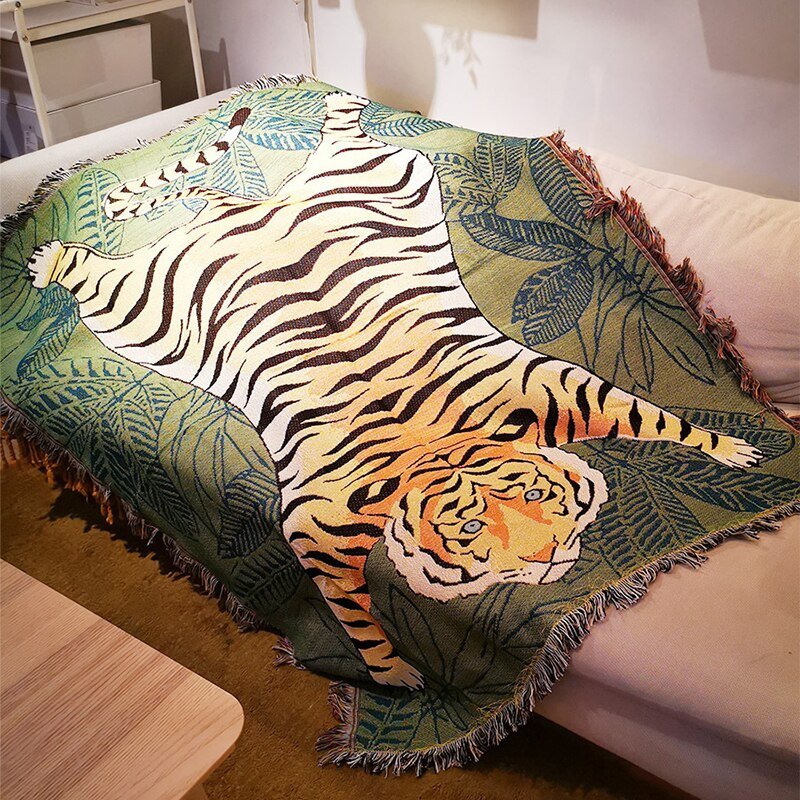 Boho Style Knitted Blanket for Cozy Home Decor | Karnz