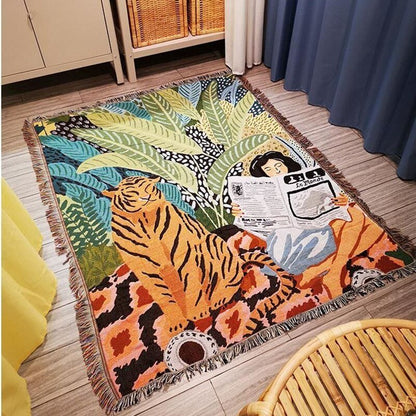 Boho Style Knitted Blanket for Cozy Home Decor | Karnz