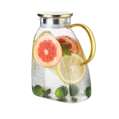 Borosilicate Glass Pitcher With Handle And Lid Ice Tea Glass Pitcher | Bowlift