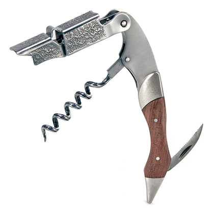 Bottle opener and foil cutter gift for wine lovers wine corkscrew | Karnz