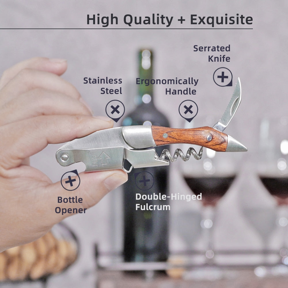 Bottle Opener and Foil Cutter Gift for Wine Lovers Wine Corkscrew | Skanto