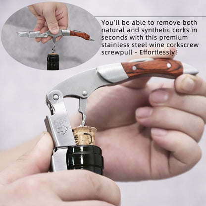Bottle Opener and Foil Cutter Gift for Wine Lovers Wine Corkscrew | Skanto