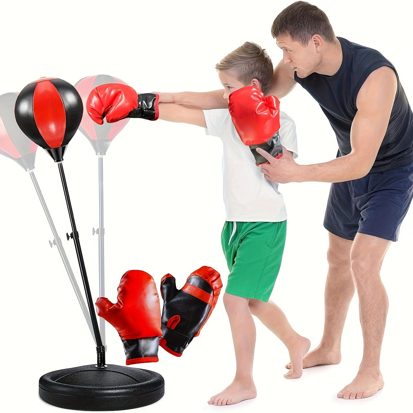 BowLift | BoksFun JuniorSet – Adjustable Punching Bag with Gloves for Children