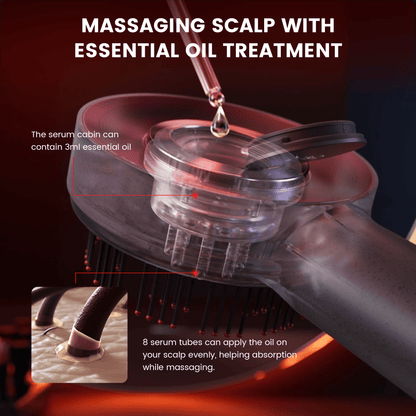 Skanto | Scalp Massage Brush with Red Light Therapy | Promotes Hair Growth & Relieves Scalp Tension for Healthier Hair