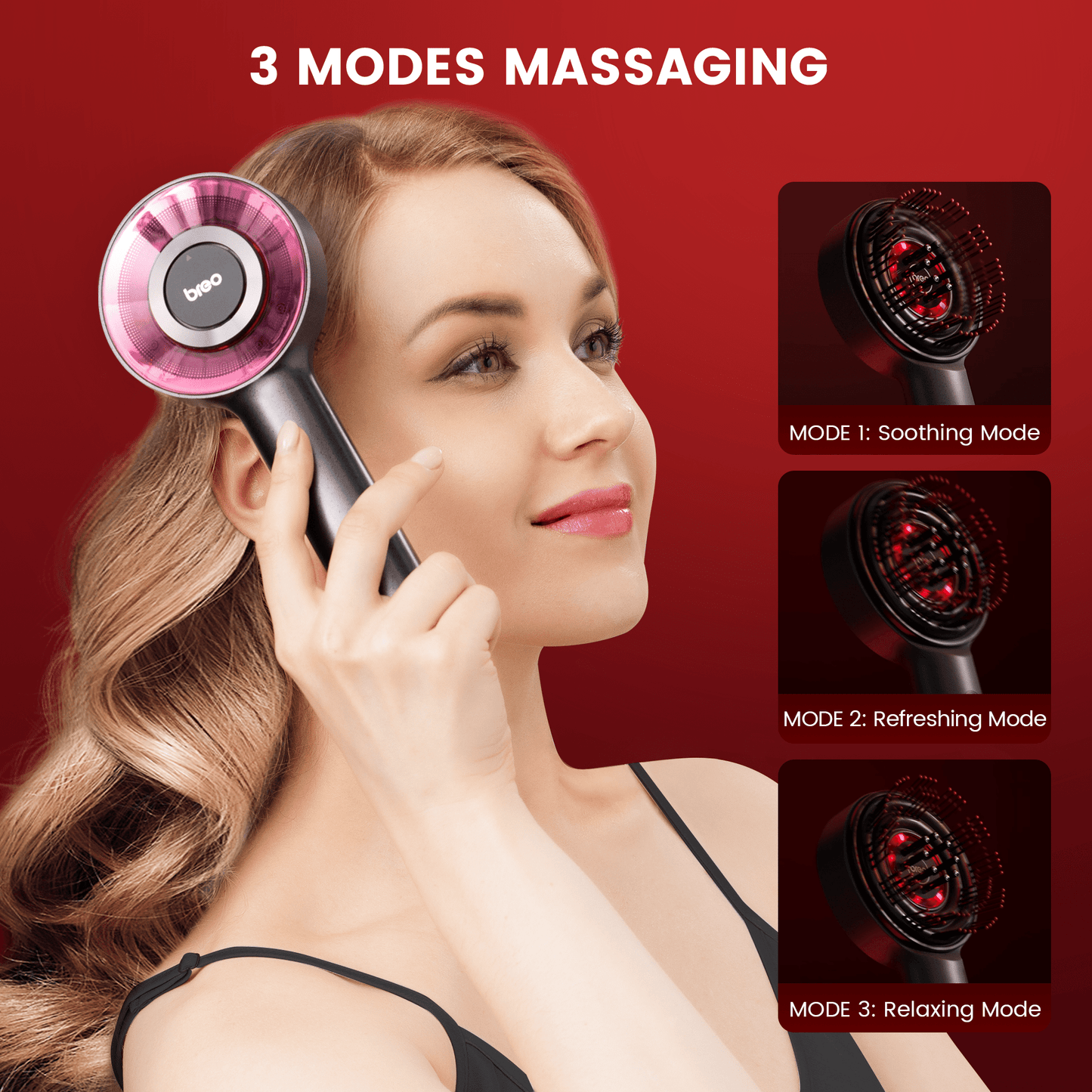 Skanto | Scalp Massage Brush with Red Light Therapy | Promotes Hair Growth & Relieves Scalp Tension for Healthier Hair