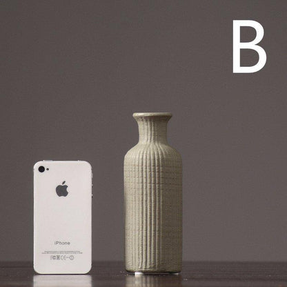 BowLift | Brown Beige Gray Ceramic Flower Vase Pot │ Home Decoration Item