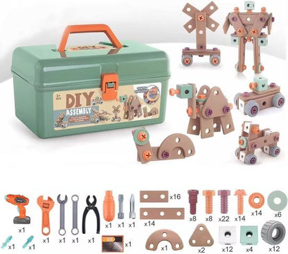 Skanto | Buildmaster Tool Set – 100-Piece Construction Toy for Creative Kids