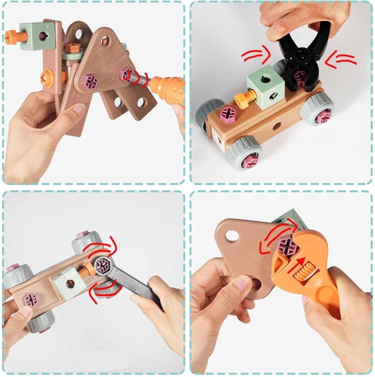 Skanto | Buildmaster Tool Set – 100-Piece Construction Toy for Creative Kids