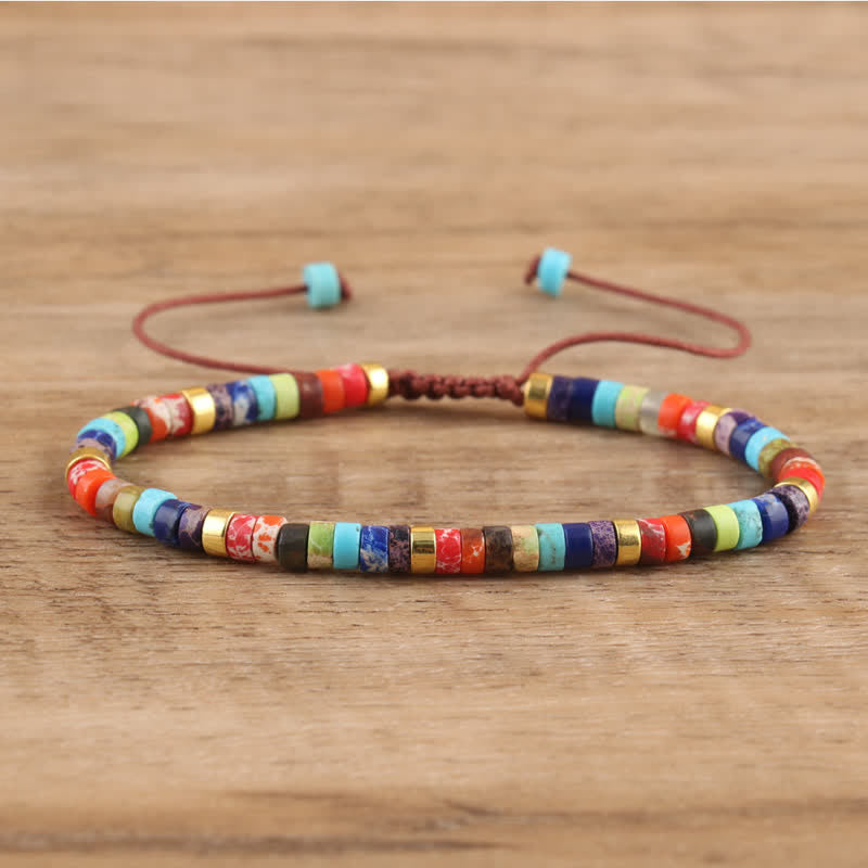 Skanto | Braided bracelet with 2,4 mm natural stone beads – Seraphina
