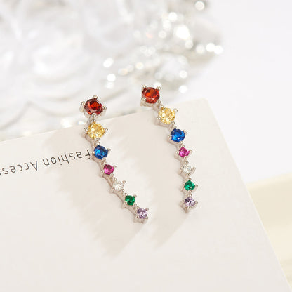 Skanto | Glamour | Sparkling Zircon 925 Sterling Silver Earrings