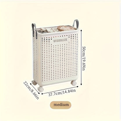 Foldable laundry box with castors