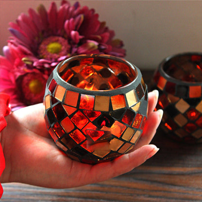 Kalsten | European Retro Glass Mosaic Tealight Holder