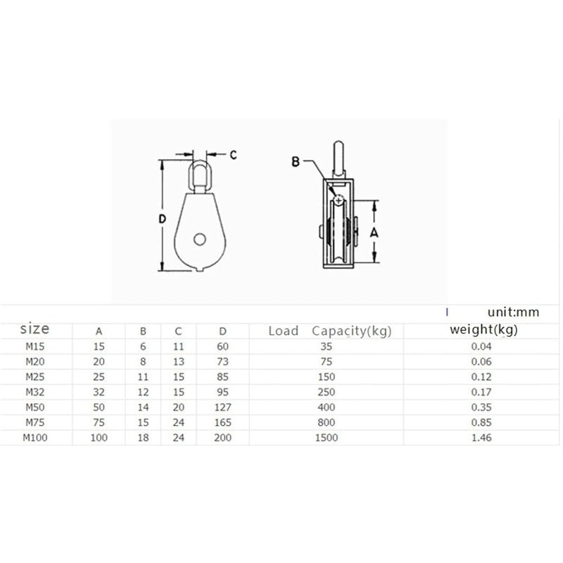BowLift | Stainless Steel Swivel Pulley