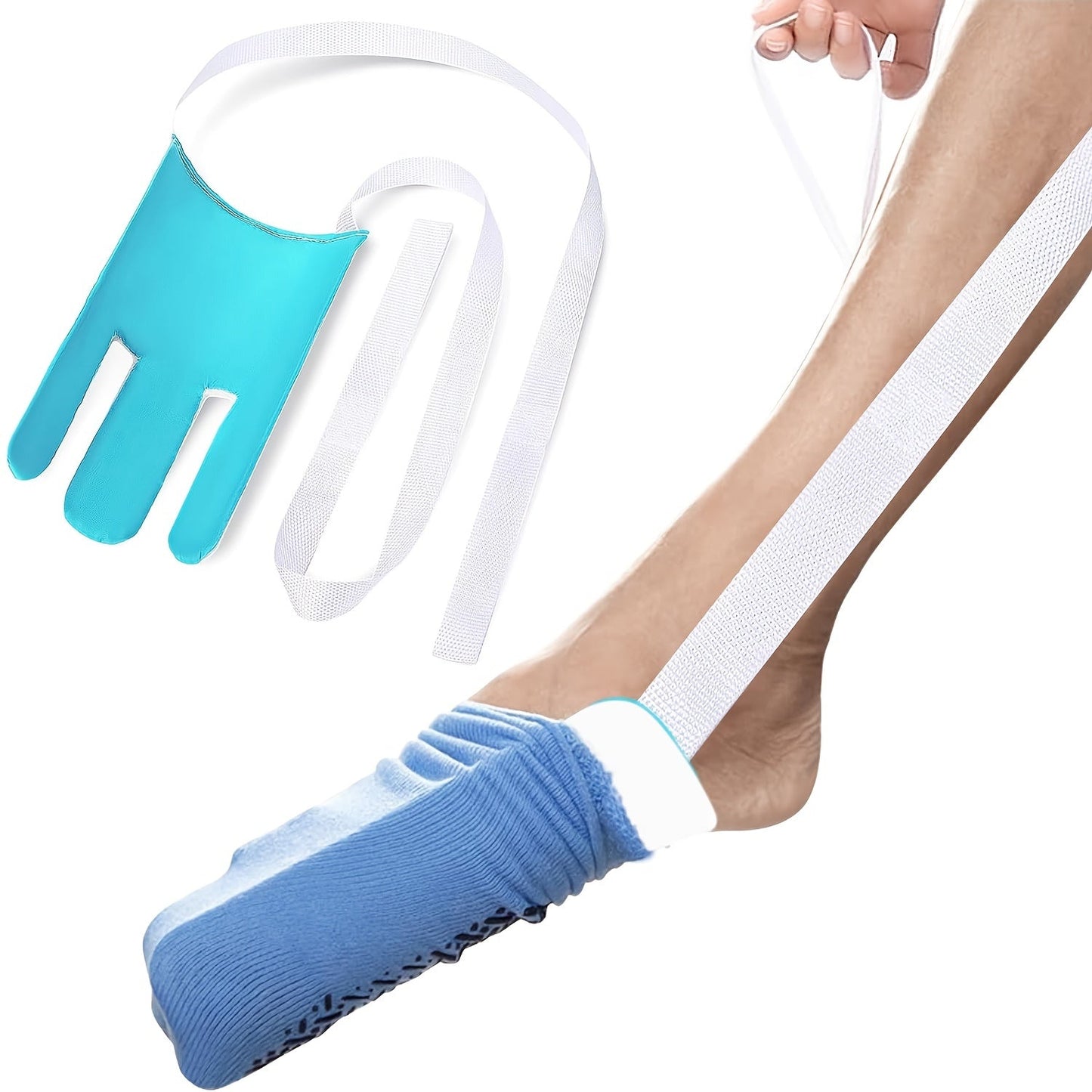 Skanto | Sock Aid – Easy Sock Wearer for Elderly, Disabled, Pregnant, Diabetics with Unique Three-Finger Design
