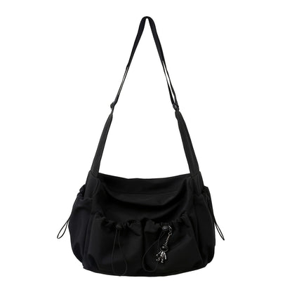 UrbanLiner Nylon Messenger Bag – Black Shoulder Bag with Zipper for Daily Use | Karnz