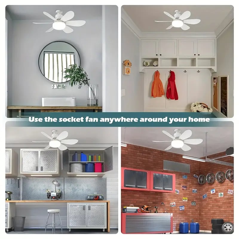 BowLift | 2-IN-1 PORTABLE CEILING FAN & LIGHT with Remote Control