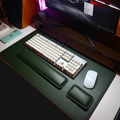 BowLift | Three-Piece Desk Set made of PU Leather - With Pad and Wrist Supports