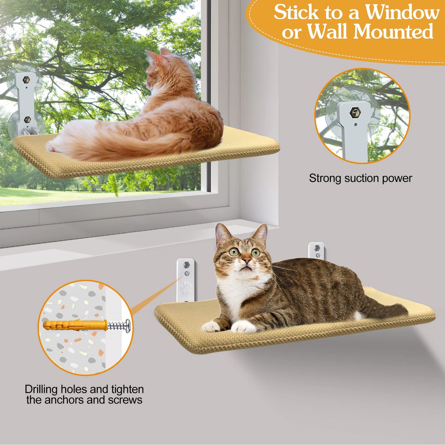 Skanto | Foldable Cat Hammock with Suction Cup Cat Hammock