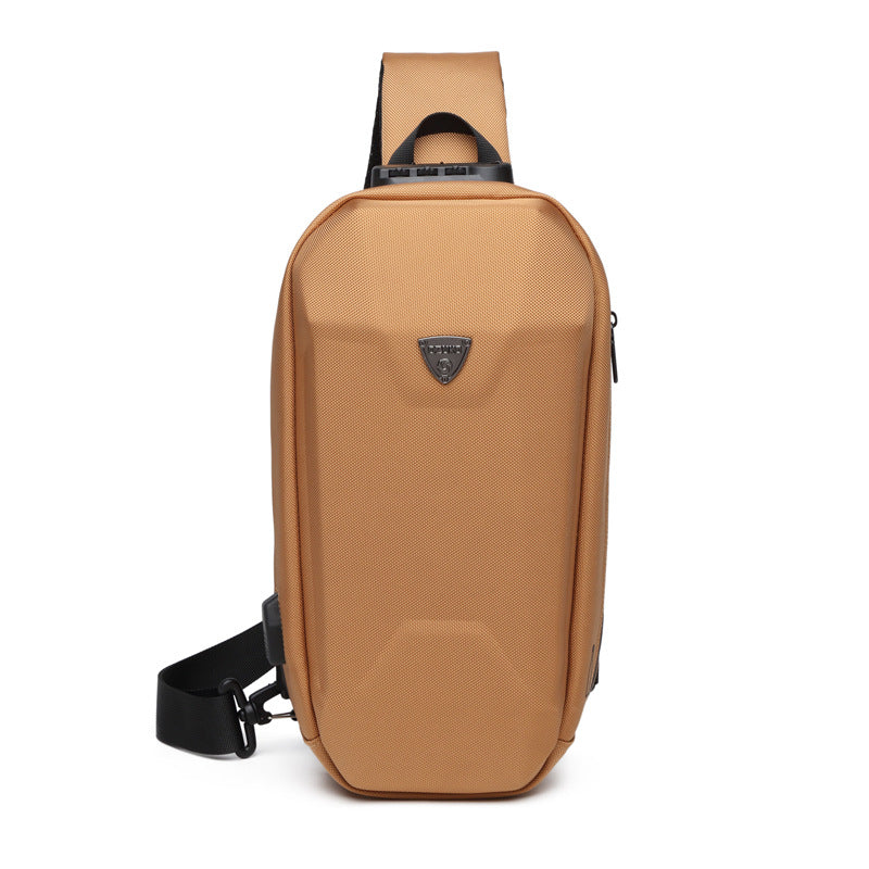 BowLift | Hard Shell Sling Bag with Lock, USB Port, Waterproof Material, Anti-theft Zips