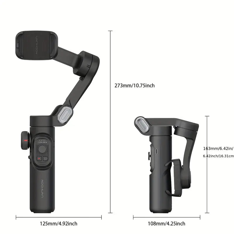 BowLift | SmartPro Smartphone Gimbal Stabiliser – Foldable 3-Axis Handheld Stabiliser for iPhone & Android