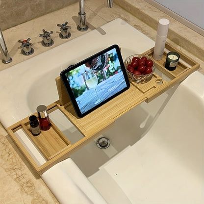 Skanto | Bamboo Bathtub Tray - For Ultimate Relaxation