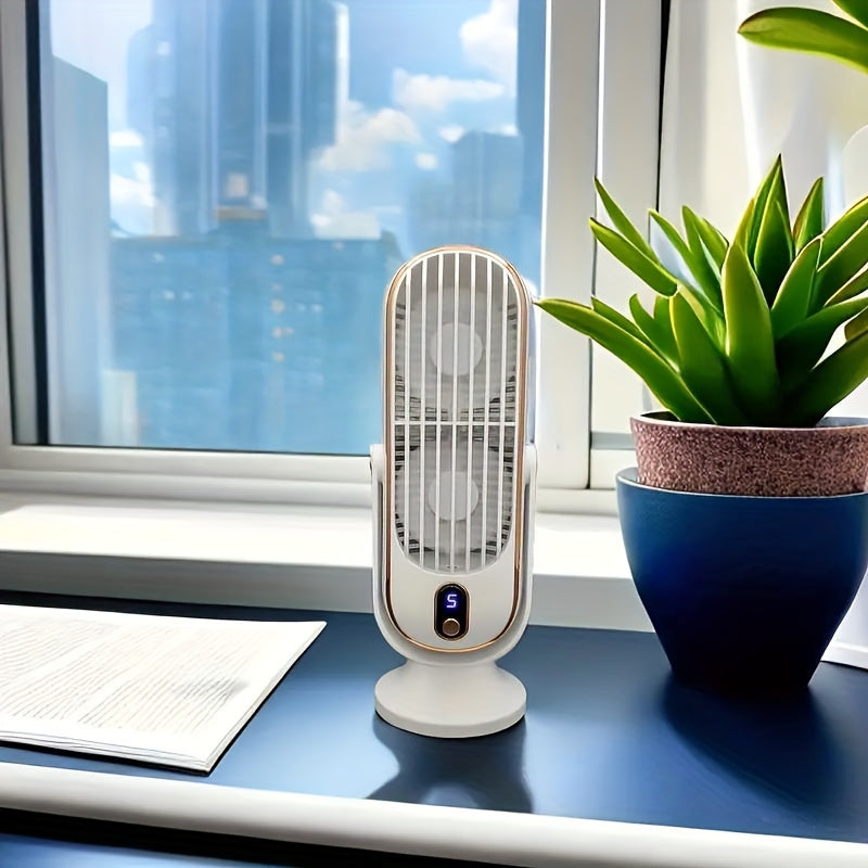 Portable Air Conditioner Fan - Large Battery, Dual Motor, 5-Speed Air Cooler with 720° All-around Air Blower - Ideal for Office, Camping, Outdoor RV, USB Fan - Great Gift for Thanksgiving, Halloween, Christmas | Brehn