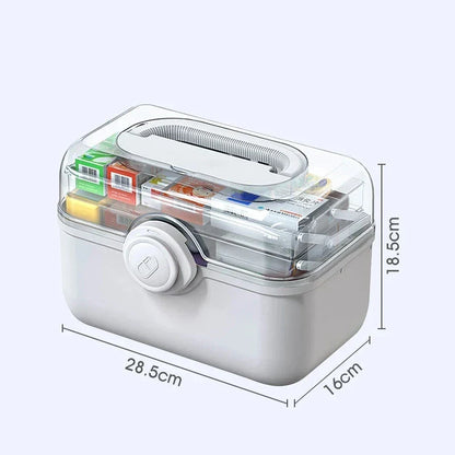 Skanto | Family Medicine Organizer Box – Portable First Aid Kit & Medical Storage Box