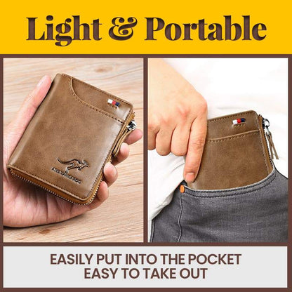 BowLift | Men's multifunctional RFID-blocking, waterproof and durable PU leather wallet for men