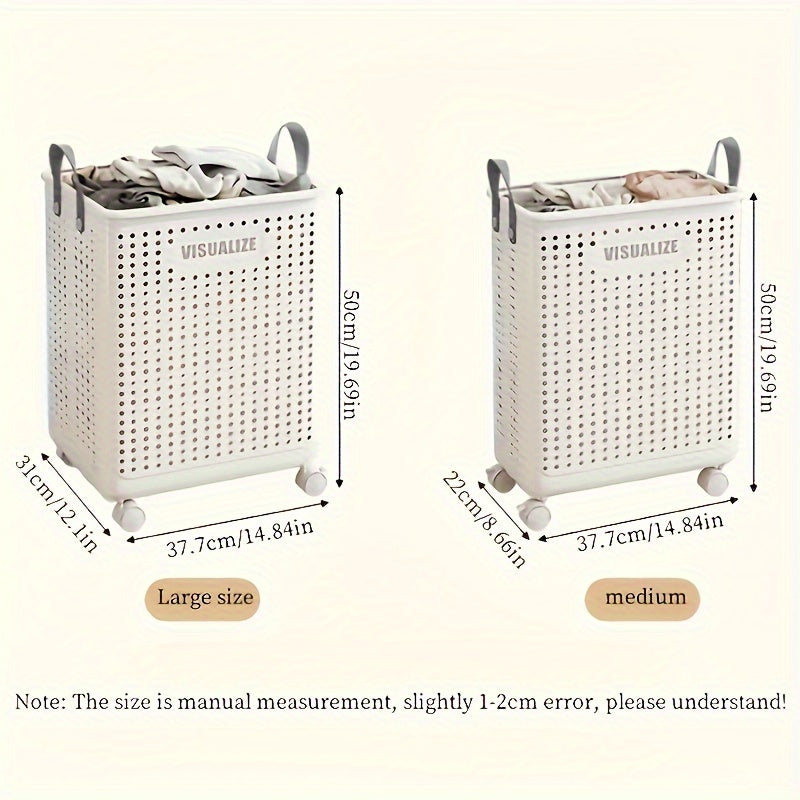 Foldable laundry box with castors