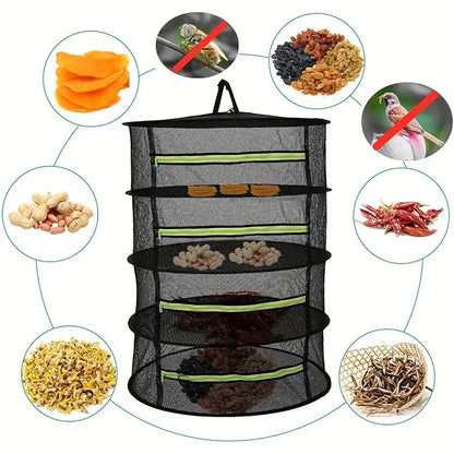 Skanto | Foldable Drying Basket for Fruits, Vegetables, and Herbs – Multi-layer Mesh Storage for Fast Drying Process