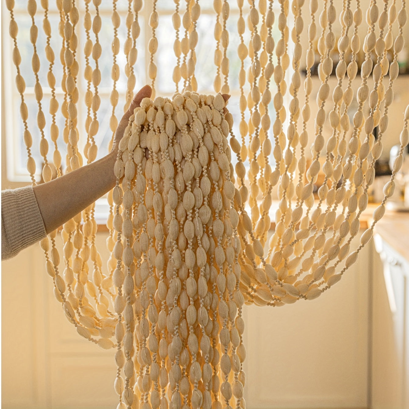 BohoDream Bed Canopy with Pearls for Bedroom or Play Area | Karnz