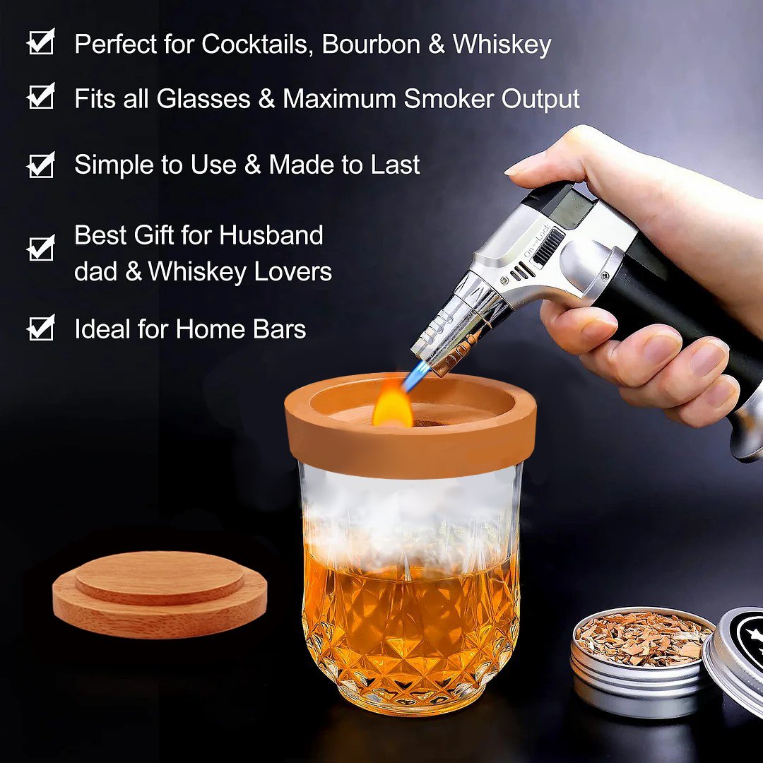 Skanto | Cocktail Smoker with 8 Flavors - Bourbon Whiskey Gifts for Men