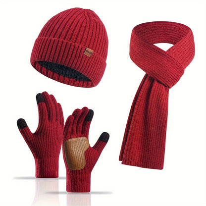 Skanto | Winter Comfort Set – Knit Hat, Scarf, and Gloves for Unisex