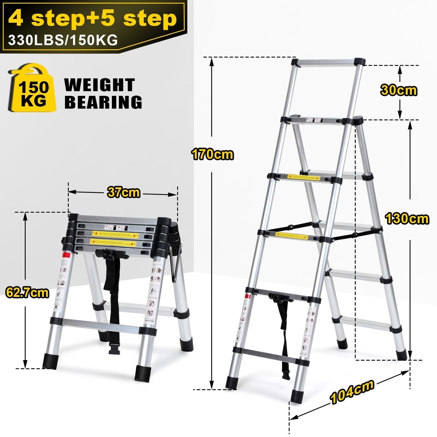 Telescoping ladder Folding ladder A-frame | Bowlift