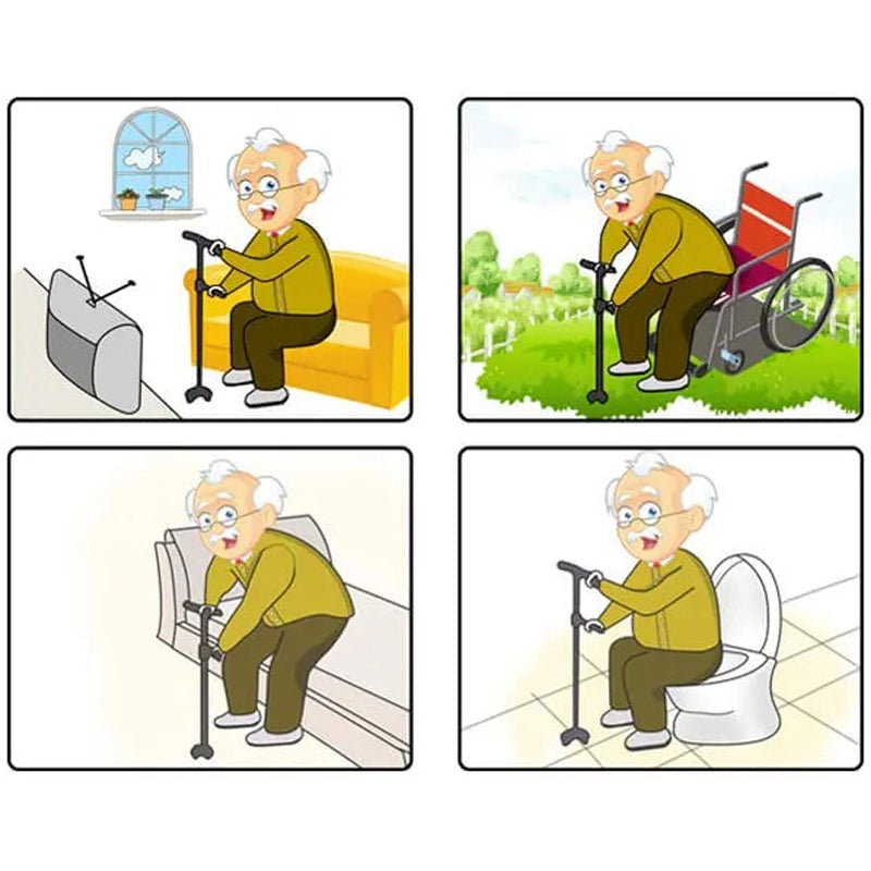BowLift | Non-slip collapsible walking cane with LED light