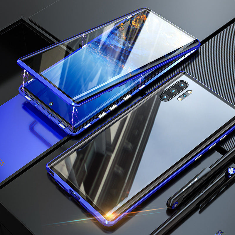 Magnetic double-sided tempered glass phone case for Samsung and iPhone