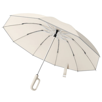 Skanto | Ring Buckle Umbrella, Reflective Safety Stripe, Solid Windproof, Travel Portable