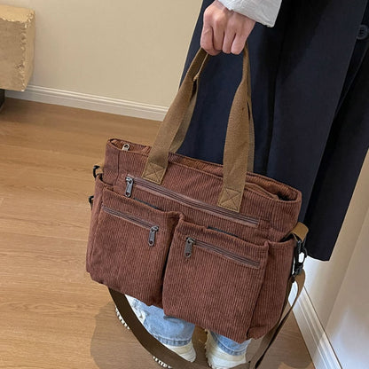 Skanto Skanto | Solid Corduroy Tote Bag