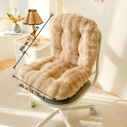 Soft faux fur seat cushion – extra thick and cozy | Perfect for armchairs and sofas