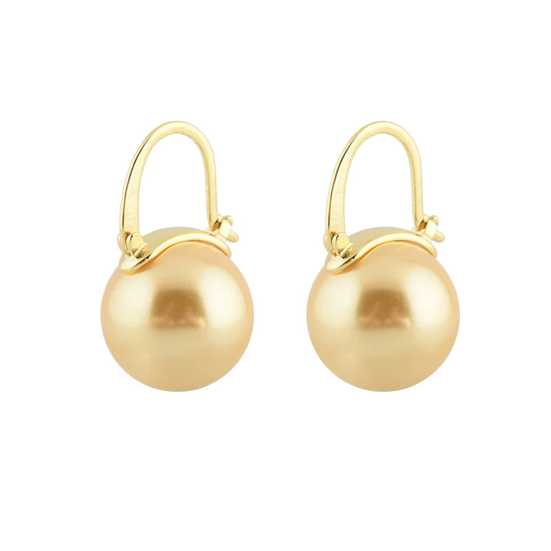 Skanto | Black Pearl Earrings Available in White Champagne Grey Gold and Black Pearl Dangle Earrings