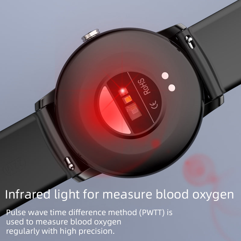 Brehn | BCKS02 Blood Sugar Measurement, Blood Oxygen, Blood Pressure, Heart Rate Bluetooth Smartwatch