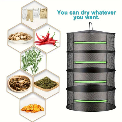 Skanto | Foldable Drying Basket for Fruits, Vegetables, and Herbs – Multi-layer Mesh Storage for Fast Drying Process