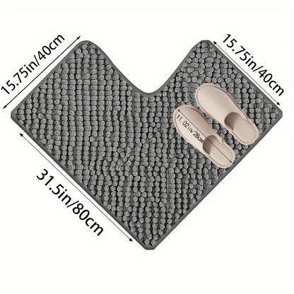 Brehn | Corner Bath Mat Lunava | L-Shape for Shower & Corner | Non-slip & Soft | 40x40x80 cm